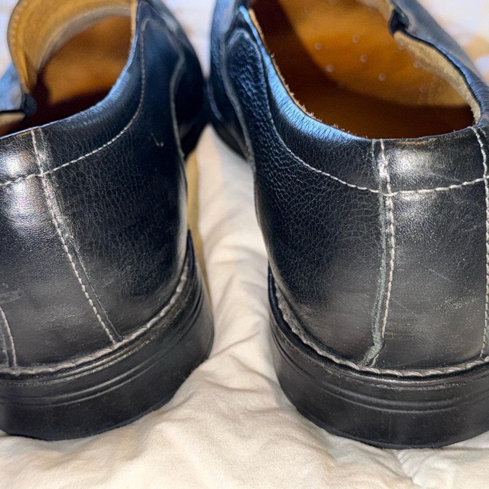 Sandro Moscoloni Black Leather Men's Slip-Ons 10.5 D - Picture 5 of 7